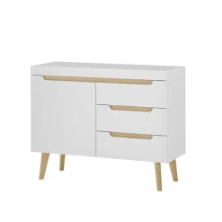 Outlet TV Wohnwand Möbelset im Skandi Style - Ginko (vierteilig) Wohnwände