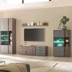 New TV Wohwand Kombination modern - Mundo (vierteilig) Wohnwände