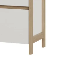 TV-Board in Weiß und Eiche Dekor - Ovidio Tv & Hifi-Möbel|Lowboards