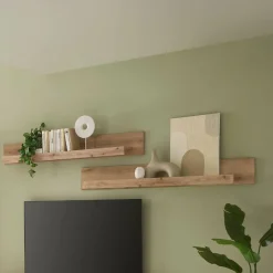 Sale TV-Wohnwand in Holzoptik foliert - Brocus (vierteilig) Wohnwände