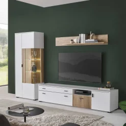 Discount TV-Wohnwand-Möbelset modern - Nenaloro (dreiteilig) Wohnwände