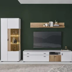 Discount TV-Wohnwand-Möbelset modern - Nenaloro (dreiteilig) Wohnwände