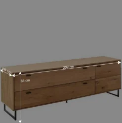 Unterschrank für Fernseher mit zwei Schubladen & Tür - Flacona Tv & Hifi-Möbel