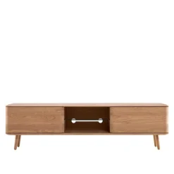 Unterschrank für Fernseher aus Eiche Bianco - Bakaras Tv & Hifi-Möbel|Lowboards