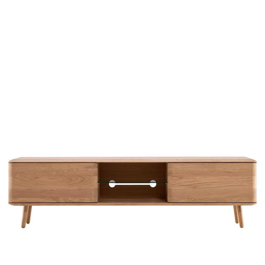 Unterschrank für Fernseher aus Eiche Bianco - Bakaras Tv & Hifi-Möbel|Lowboards