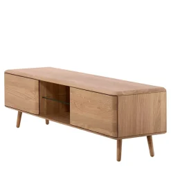 Unterschrank für Fernseher aus Eiche Bianco - Bakaras Tv & Hifi-Möbel|Lowboards