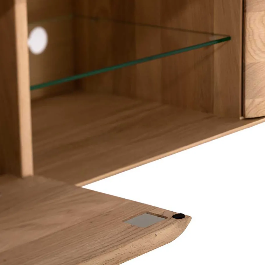 Unterschrank für Fernseher aus Eiche Bianco - Bakaras Tv & Hifi-Möbel|Lowboards