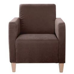 Velours Wohnzimmersessel in Braun - Dario Sessel