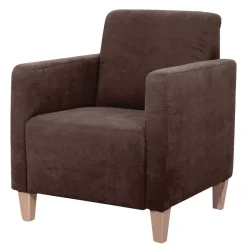 Velours Wohnzimmersessel in Braun - Dario Sessel