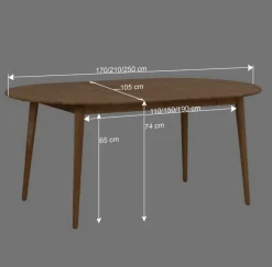 Online Verlängerbarer Holztisch mit ovaler Platte - Julisch Tische