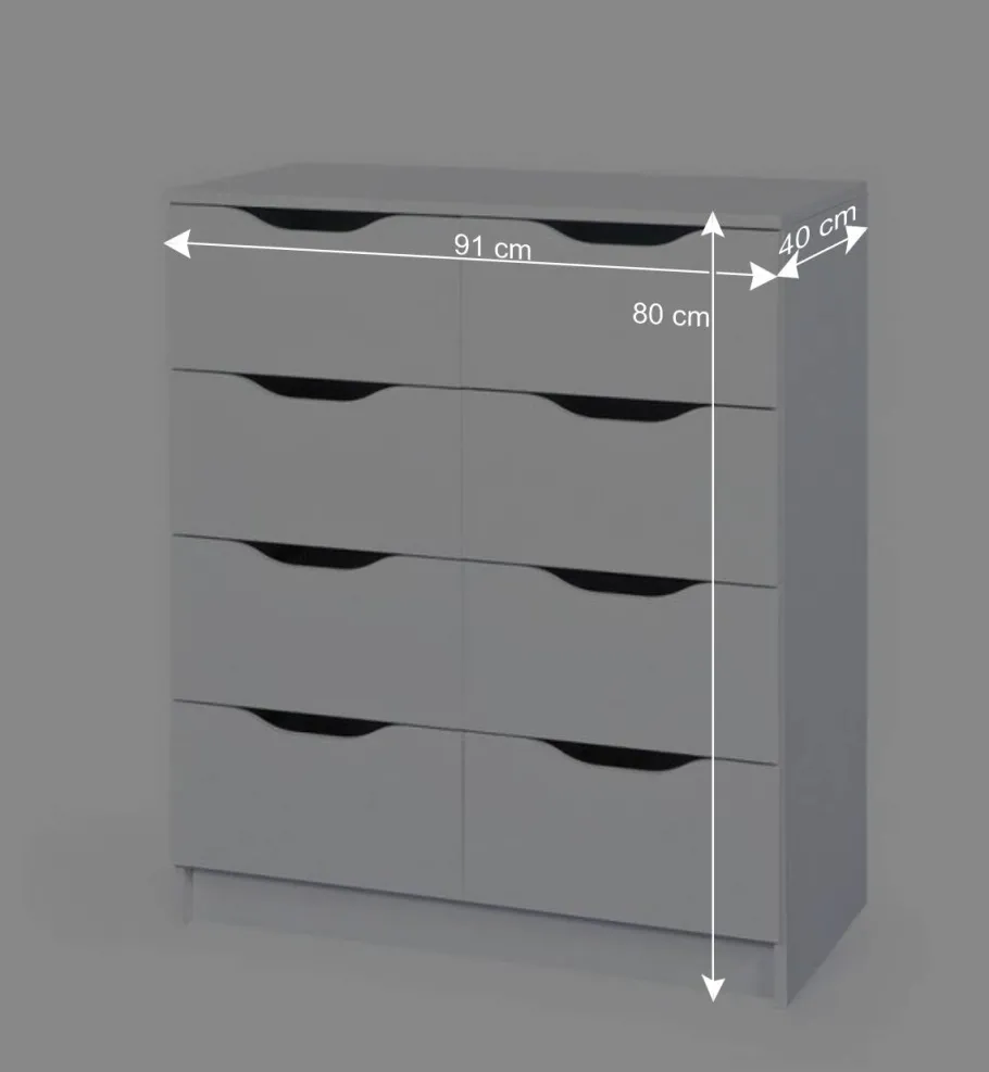 Best Vielzweck Kommode Danjala mit 8 Schubladen Kommoden