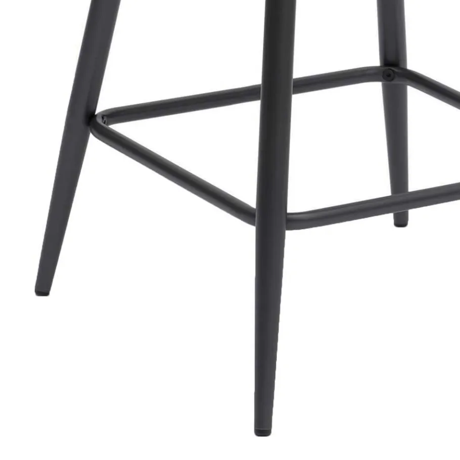 Vintage Barhocker mit Lehne Dorisa Kunstleder Taupe (2er Set) Hocker