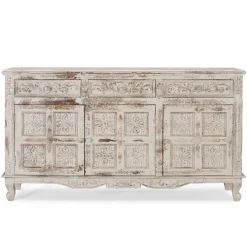 Sale Vintage Design Anrichte in Holz White Wash - Perolyn Sideboards