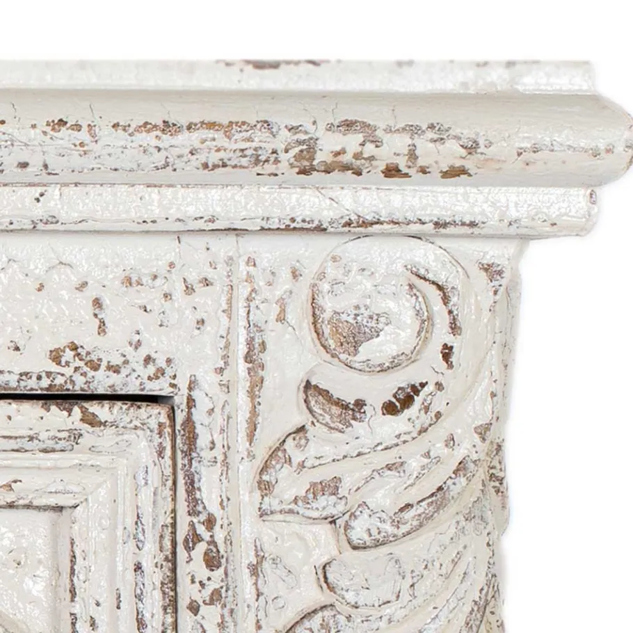 Sale Vintage Design Anrichte in Holz White Wash - Perolyn Sideboards