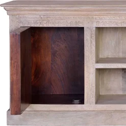 Vintage Design TV Kommode in White Wash - Uladan Tv & Hifi-Möbel