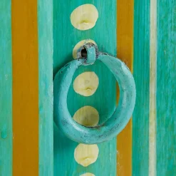 Vintage Holzschrank bunt bemalt - Lennlo Vitrinen