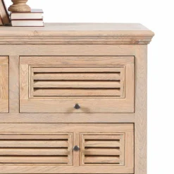 Sale Vintage Kommode mit Lamellen Front Taunton aus Eiche teilmassiv Kommoden