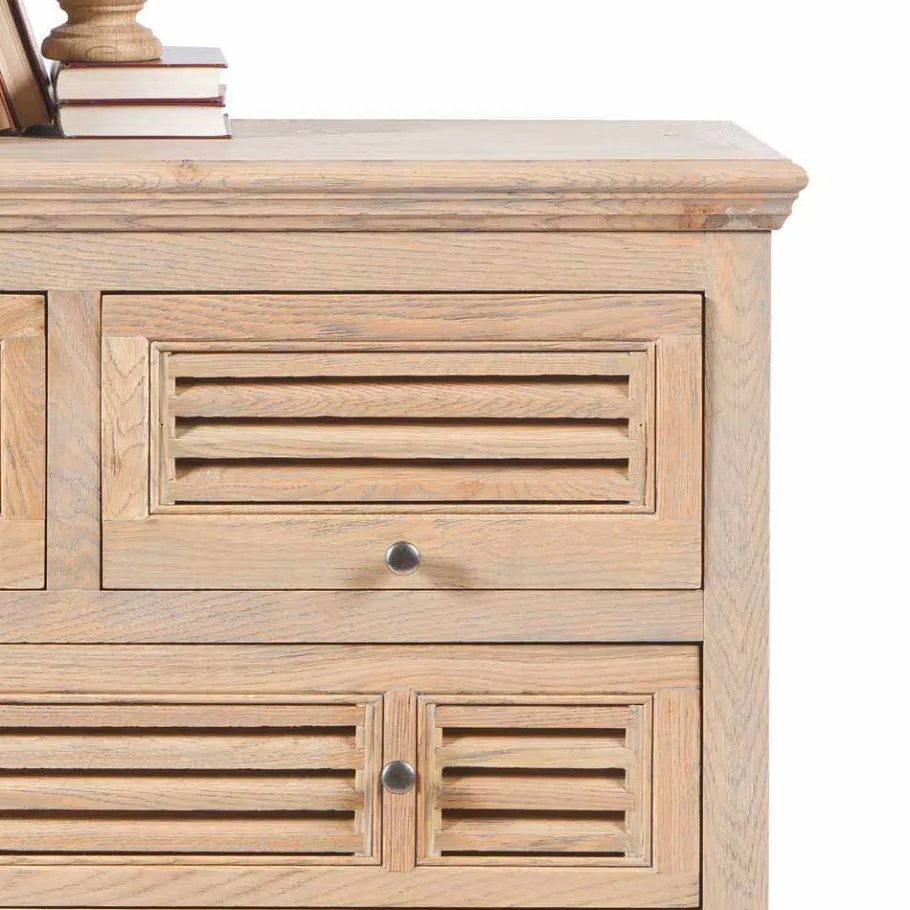 Sale Vintage Kommode mit Lamellen Front Taunton aus Eiche teilmassiv Kommoden