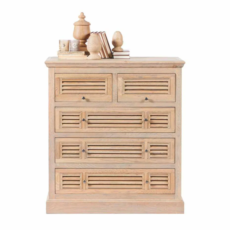 Sale Vintage Kommode mit Lamellen Front Taunton aus Eiche teilmassiv Kommoden