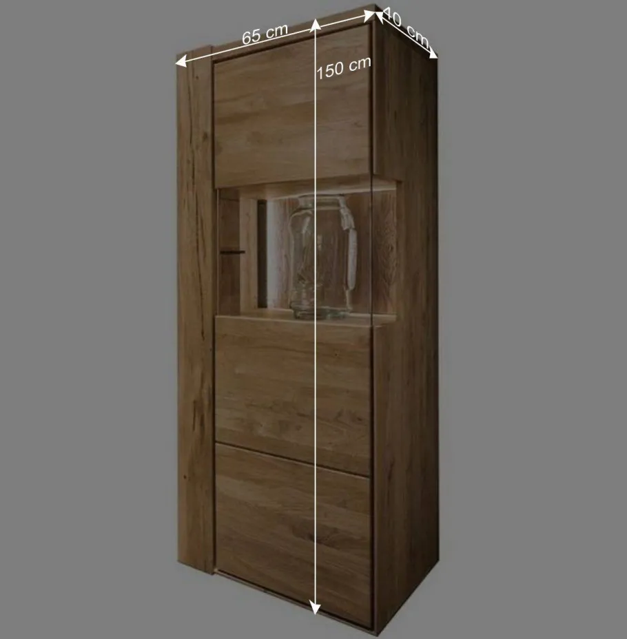 Vitrine aus Wildeiche geölt - Slaraduva Vitrinen|Schränke