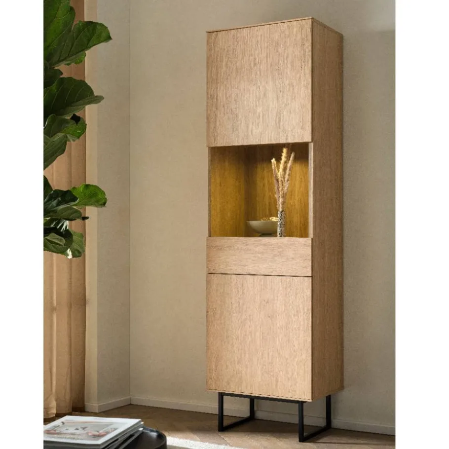 Clearance Vitrine und TV-Board Set - Jaskin (zweiteilig) Wohnwände