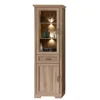Vitrinenschrank in Eiche Optik mit LED - Barack Vitrinen