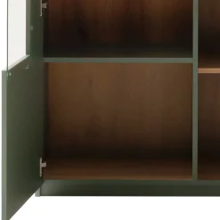 Vitrinenschrank in Graugrün - Kwin Vitrinen