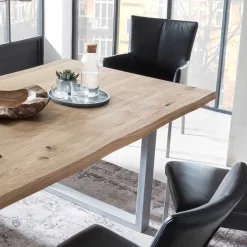 Outlet Waldkanten Esstisch aus Wildeiche massiv - Clasina Tische