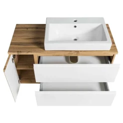 Sale Wand Waschbeckenschrank mit Aufsatzbecken - Eight Schränke