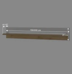 Best Wandboard mit Licht zweifarbig - Racelyn Regale