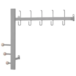 Best Wandgarderobe aus Metall in Alufarben - Kasrinco Garderoben