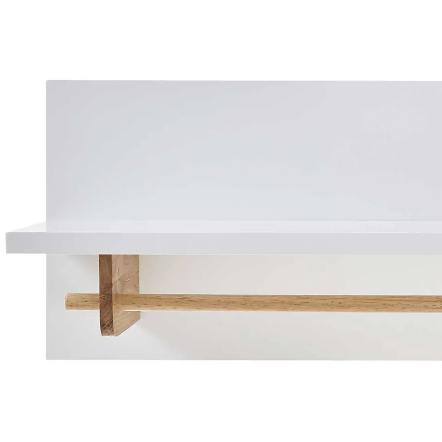 Best Wandgarderobe mit Ablageboden & Holzstange - Catia Garderoben