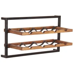 Best Wandregal Set aus Metall & Massivholz - Fiorda (siebenteilig) Regale