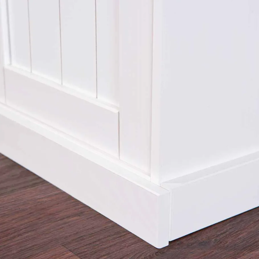 Weiß Brauner Buffetschrank aus Kiefernholz - Vatina Kommoden