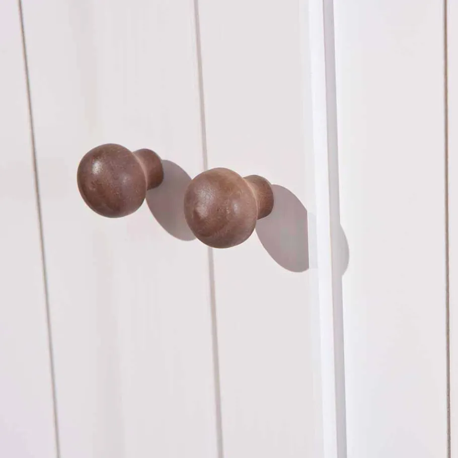 Weiß Brauner Buffetschrank aus Kiefernholz - Vatina Kommoden