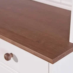 Weiß Brauner Buffetschrank aus Kiefernholz - Vatina Kommoden