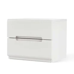 Outlet Weiß lackierte Nachtkommode Cantabria aus massiver Buche Kommoden