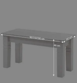 Outlet Weiße Esszimmerbank im Country Style - Veproma Sitzbank