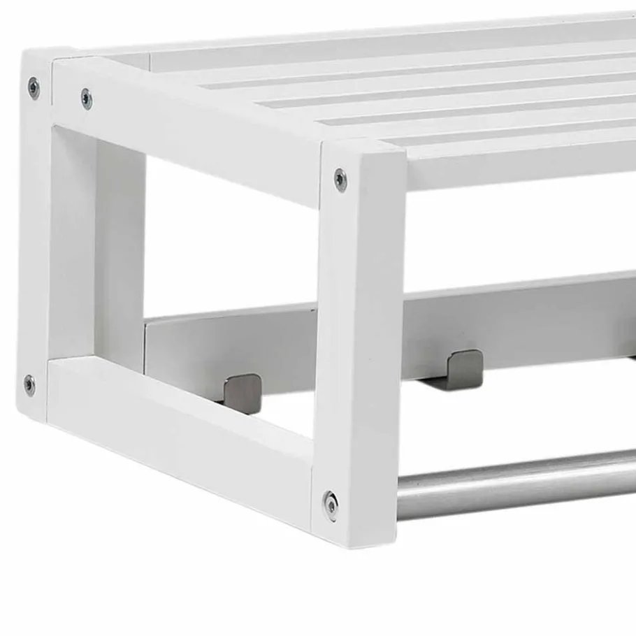 Weiße Hängegarderobe aus Massivholz - Gorfu Garderoben