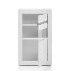 Outlet Weiße Hochglanzmöbel für das Wohnzimmer Mextra optional mit LED (vierteilig) Wohnwände