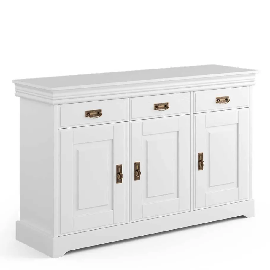 Sale Weiße Kombi-Kommode im Landhausstil - Presto Sideboards