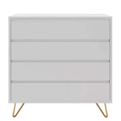 Best Weiße Kommode mit niedrigen Haarnadel Beinen - Vair Kommoden