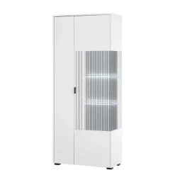 Weiße Wohnzimmerschränke & Wandboard im Set - Dualkos (vierteilig) Wohnwände