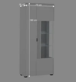 Weiße Wohnzimmerschränke & Wandboard im Set - Dualkos (vierteilig) Wohnwände