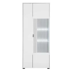 Weiße Wohnzimmerschränke & Wandboard im Set - Dualkos (vierteilig) Wohnwände