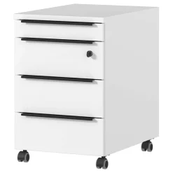 Weißer Bürotisch manuell höhenverstellbar - Sparkle Tische