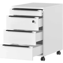 Weißer Bürotisch manuell höhenverstellbar - Sparkle Tische