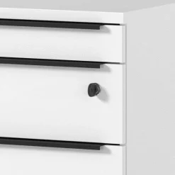 Weißer Bürotisch manuell höhenverstellbar - Sparkle Tische