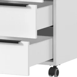 Weißer Bürotisch manuell höhenverstellbar - Sparkle Tische