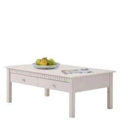 New Weißer Couchtisch Landhaus mit Schublade - Loggia Tische